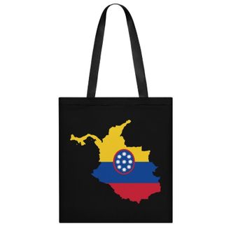 Generic Flag Map of Colombia Womens Tote Casual Shopping Bag Lightweight Shoulder Bags Hobos Handbag for Work Travel Daily 35x40cm