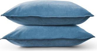 Christy Harewood Luxury Double Sided Velvet Sham Pair in Blue at Nordstrom