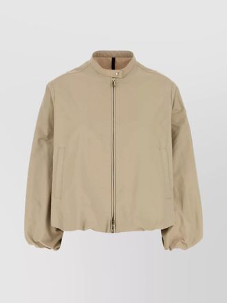 Moncler short cotton blend gruissan bomber jacket