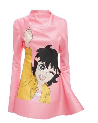 J.W.Anderson Pink Run Hany Printed Dress Size S