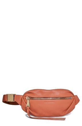 Aim&eacute;e Milan Leather Belt Bag in Warm Champagne at Nordstrom