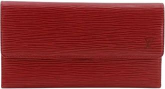 Louis Vuitton Pre-owned Wallets, female, Red, Size: ONE SIZE Pre-owned Porte Tresor International