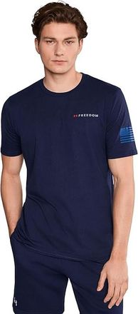 Under Armour Freedom Banner Short Sleeve T-Shirt Mens T Shirt Midnight Navy/Royal : 2XL, Polyester