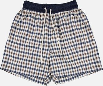 Aquascutum Mens Aquascutum Iconic Volley Swim Shorts Club Check 28 - Size: 33/32/32