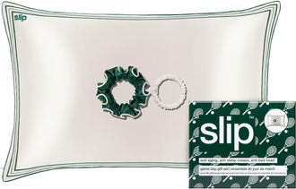Slip Game Day Pure Silk Queen Pillowcase & Scrunchie Set at Nordstrom