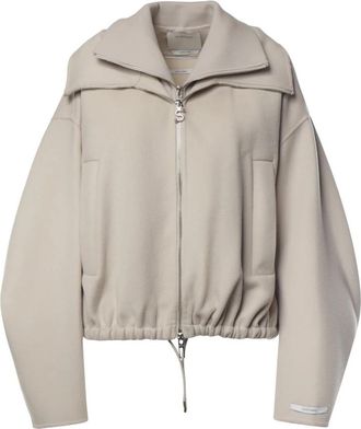 Sportmax Emiro Bomberjack - Dames - Zomerjassen - Beige - S - Wol - Jassen