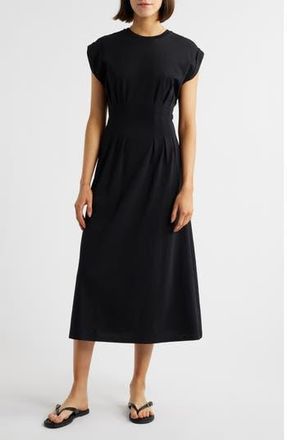 Frame Denim The Jersey Organic Cotton A-Line Dress in Black at Nordstrom Rack, Size X-Large