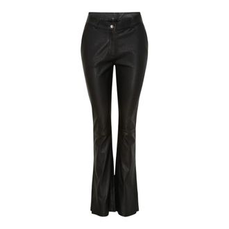 Notyz Pantaloni in Pelle - - Trousers - Donna - Nero - XL