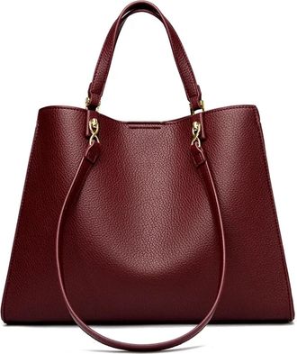 Generic Compatible For Women Bags Leather Shoulder Crossbody Messenger Tote Bag Large Handbag Purses(Dark Red)