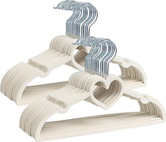 OEM Juego De 30 Perchas De Terciopelo Para Ni&ntilde;os, Antideslizantes Y Ultrafinas, Para Un Almacenamiento &Oacute;ptimo En Los Armarios De La Habitaci&oacute;n Infantil