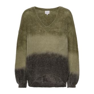 Americandreams Silja V Neck Knit - Dames - V-hals truien - Veelkleurig - M - Wol - Truien & Vesten