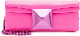 Valentino Pink Lambskin One Stud Clutch (Authentic Pre-Loved)