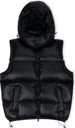Purple Black Nylon Puffer Vest