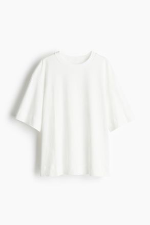 H&M Oversized Baumwoll-T-Shirt - Weiss