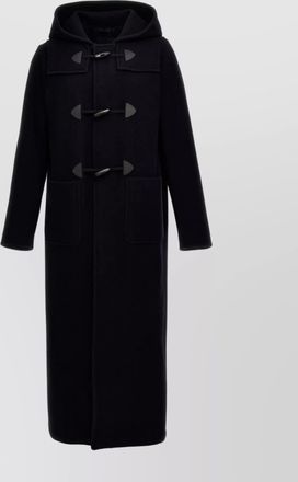 Prada long coat with hood and front pockets