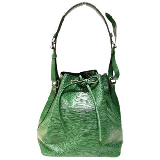 Louis Vuitton Pre-owned Bucket Bags, female, Green, Size: ONE SIZE Pre-owned Petit Noe Epi Leather Shoulder Bag