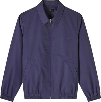 A.P.C. Stijlvolle Gilbert Blouson Jas - Heren - Zomerjassen - Blauw - XL - Jassen