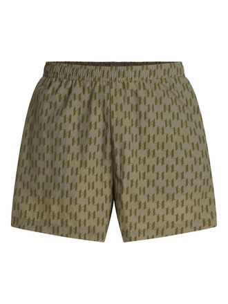 Karl Lagerfeld monogram-print swim shorts - men - Polyamide - L - Green