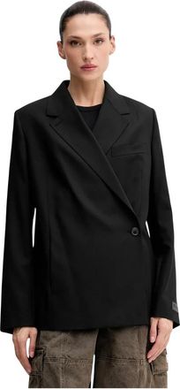 Kenzo Kimono Blazer - Dames - Blazers - Zwart - XS - Wol - Jassen