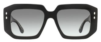 Isabel Marant Bevelled Rectangular Acetate Sunglasses - Black