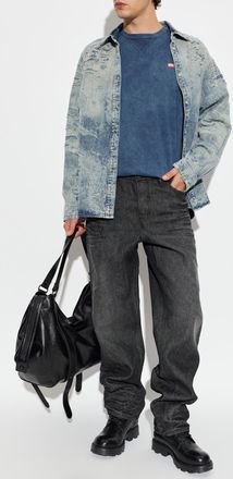 Diesel T-shirt T-NORM-RAW, Mens, Navy Blue