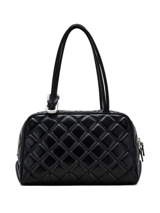 Marc Jacobs Black The Quilted Leather Dual Satchel
