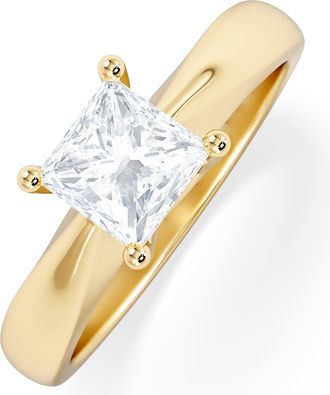 The Diamond Store Naomi Princess Cut Lab Diamond Engagement Ring 1.00ct H/SI in 9k Gold