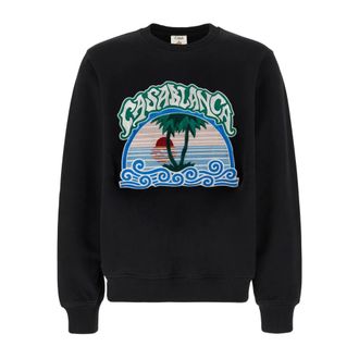 Casablanca Sweatshirts - Heren - Sweatshirts - Zwart - M - Hoodies & sweatvesten