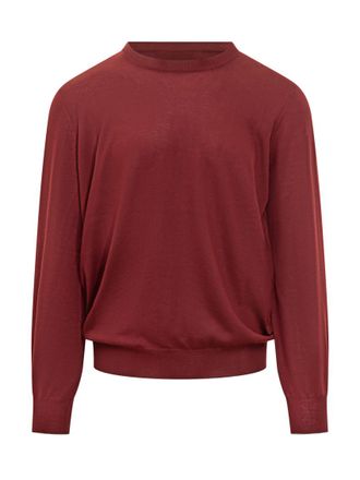 Brunello Cucinelli Red Solid Regular Sweaters