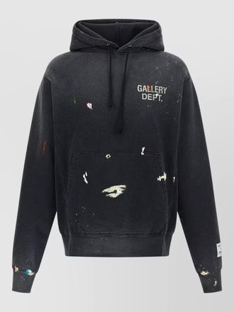 Gallery Dept. painted effect hoodie ribbed cuffs hem