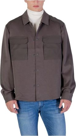 Antony Morato Jassen, Heren, Groen, L, Katoen, Moderne overhemd met zakken