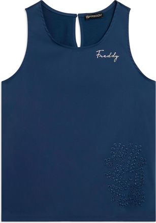 Freddy Canotta Svasata con Ricamo Floreale