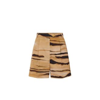 Elisabetta Franchi Casual Shorts, female, Brown, Size: M Drill Shorts