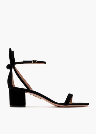Aquazzura Womens Bow Tie Sandal In Black