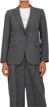 Marella Jassen, Dames, Grijs, M, Wol, Giacca