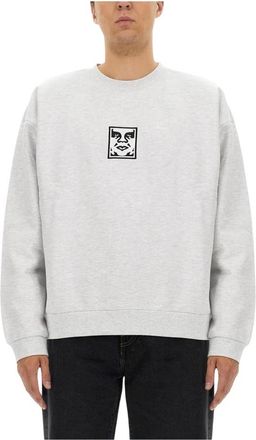 Obey Icon Crewneck Sweatshirt - Heren - Sweatshirts - Grijs - L - Katoen - Hoodies & sweatvesten