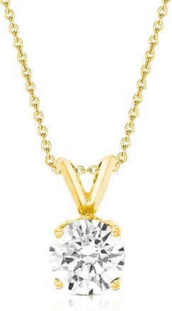Vir Jewels 1 cttw Lab Grown Diamond Solitaire Pendant Necklace in 14K Gold with Chain For Women