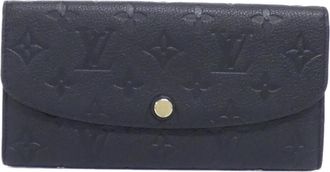 Louis Vuitton Monogram Empreinte Black Leather Long Wallet (Bi-Fold) (Pre-Owned)