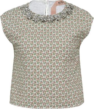 N°21 Blusa a fiori - Bianco