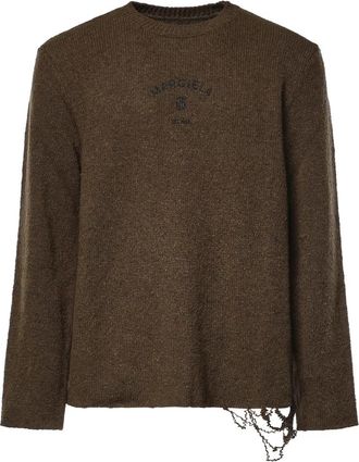 Maison Margiela Round-neck Truien - Heren - Ronde hals truien - Groen - M - Truien & Vesten