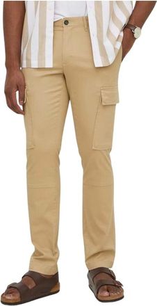 Michael Kors Heren, Broeken, Beige, Maat: W34 L32 Katoen
