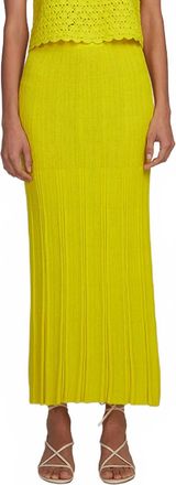 Eleven Six Cotton Rib Tube Skirt In Yellow