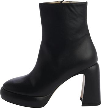 Fabiana Filippi Le Fabian Enkellaars - Dames - Laarzen met Hak - Zwart - 41 EU - Leer - Schoenen