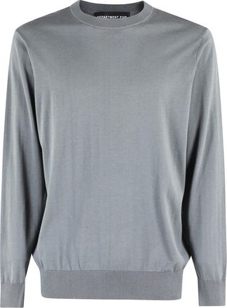 Department Five Round-neck Knitwear, male, Gray, M, Silk Cotton Knit Jumper