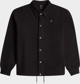 G-Star Mens Coach Snap-Front Sweater Jacket