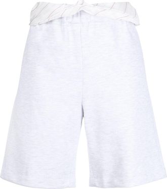 System cotton track shorts - women - Cotton - 34 - Grey