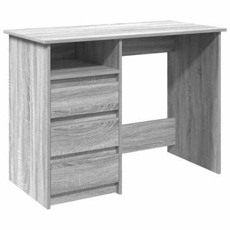 Berkfield Home Desk Grey Sonoma 102x50x75 cm Engineered Wood | Size: 102 x 50 x 75 cm