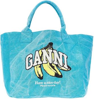 Ganni Shopping bag with Banana print Woman One Size