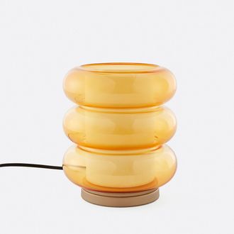 La Redoute Interieurs Tafellamp in amberkleurig glas, Armillo