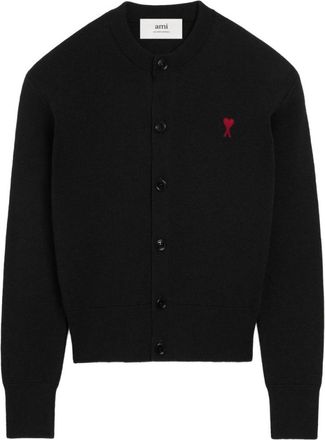 Ami Black Wool Cardigan